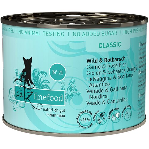 catz finefood Varčno pakiranje 24 x 200 g - Divjačina & rdeči okun Cene