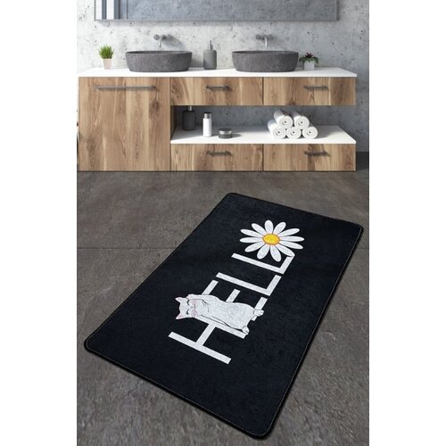 L'essentiel Maison Hola Gato prostirka za kupatilo, 80x100cm, crna Cijene