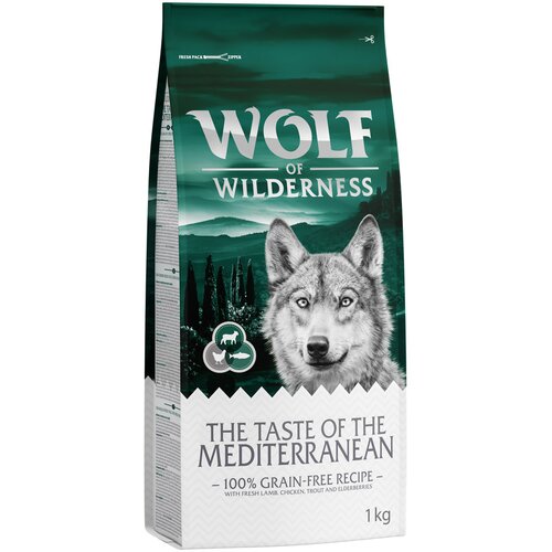 Wolf of Wilderness "The Taste Of The Mediterranean"-z jagnjetino & postrvjo - 1 kg Cene