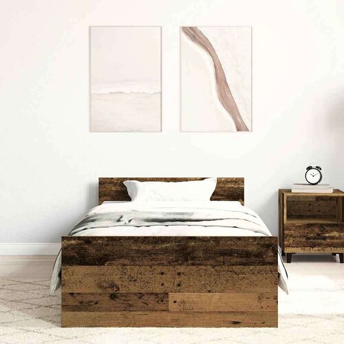 vidaXL Okvir kreveta bez madraca staro drvo 100x200 cm Cene