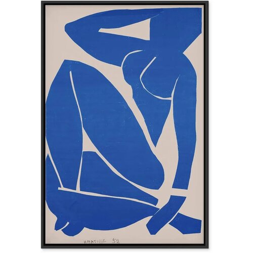  Slika - Henri Matisse &amp;ndash; Blue Nude III 80x120 U crnom drvenom okviru Slike