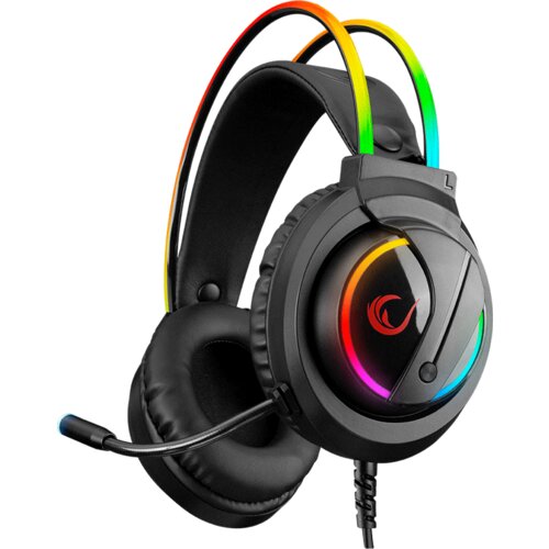  Slu&scaron;alice sa mikrofonom gaming RAMPAGE RM-K17 X-MONARCH Black USB 7.1 RGB, In Line Wire Control Cijene