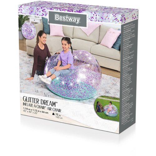  Svjetlucava stolica na napuhavanje 114 x 112 x 66 Bestway 75115 Slike