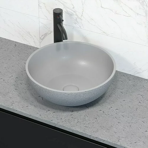 CAMARGUE nasadni umivaonik skargard bakkeby (sive boje, materijal: keramika)