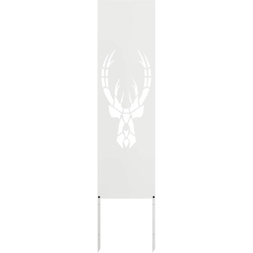  Privatnost u vrtu Bijelo 32 x 140 cm Hladno valjana čelična Slike