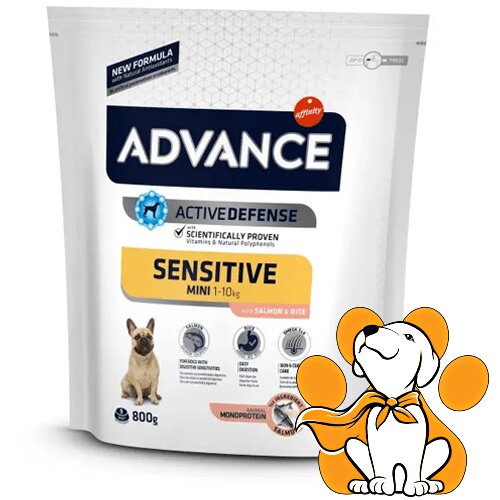 Advance dog Mini Sensitive 800g, Za Pse Sa Osetljivim Digestivnim Traktom Slike