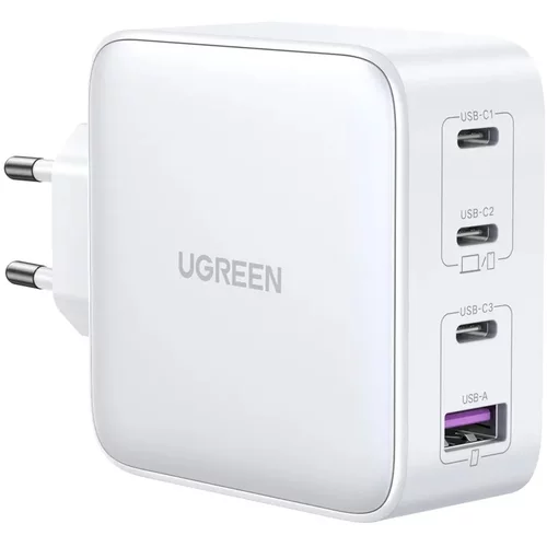 Ugreen USB-A in 3x USB-C 100W GaN hitri polnilec - box Bel