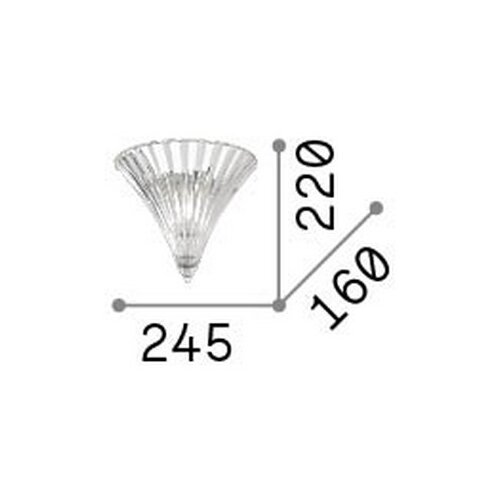 Ideal Lux zidno svetlo santa 1xE14/40W/230V prozirno Slike