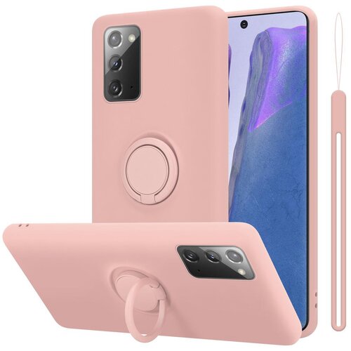 Cadorabo Ohi&amp;scaron;je, združljiv s Samsungom v tekoči roza barvi - za&amp;scaron;čitni pokrov iz fleksibilnega silikona TPU z obročem, (20587021) Slike