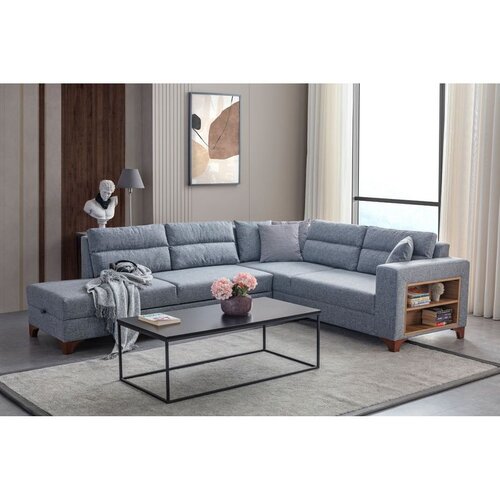 Atelier Del Sofa T-Loft Right ugaona garnitura 230 × 285 cm, siva Cene