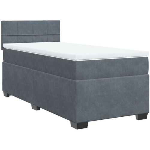 VidaXL box spring krevet s madracem tamnosivi 100x200 cm bar&amp;scaron;unasti Slike