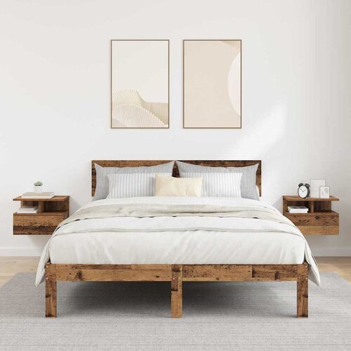  Lebdeća noćna ormarić Zidne 2 pcs Staro drvo 40 x 31 x 28 cm Cijene