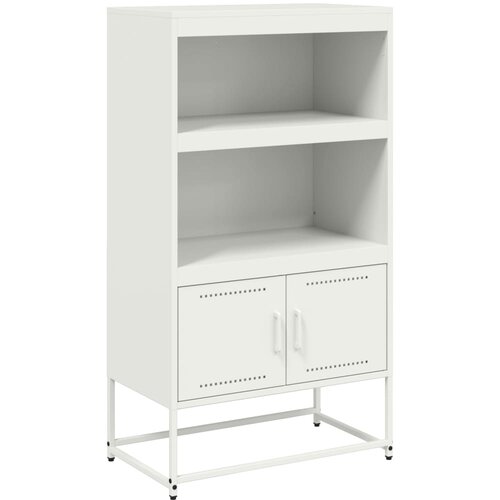 Maison Chic Visoka omara - Komoda - Predalnik bela 68,5x38,5x123,5 cm jeklo, (21716973) Slike