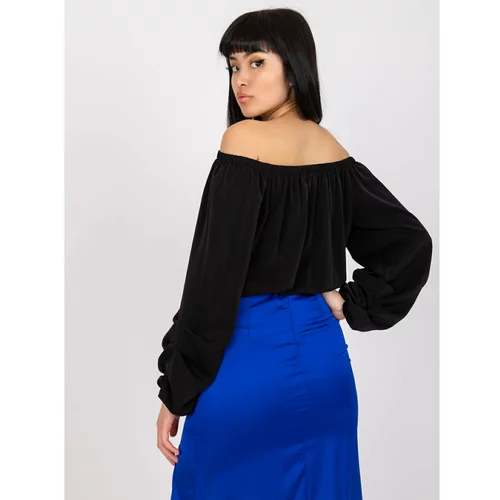 Fashion Hunters Black one size blouse with wide Nineli sleeves
