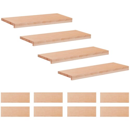 Step treads 12 kom. 80 x 25 x 2 cm Prirodna Čvrsto drvo bukve Cijene