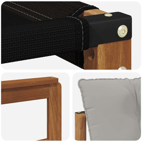  Set vanjskih sofa Čvrsto drvo akacije i Textilene Slike