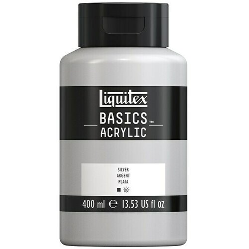 LIQUITEX basics Akrilna boja (Srebrne boje, 400 ml, Boca) Slike
