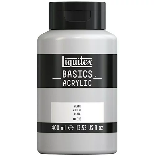 LIQUITEX basics Akrilna boja (Srebrne boje, 400 ml, Boca)