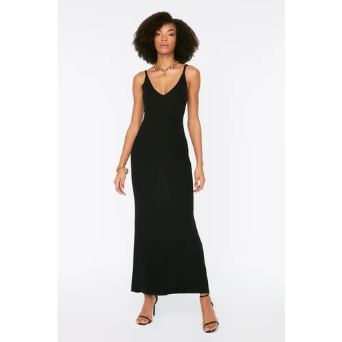 Trendyol Black Back Detailed Knitwear Dress Trendyol Black Back Detailed Knitwear Dress