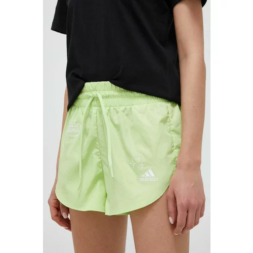 Adidas Kratke hlače ženski, zelena barva