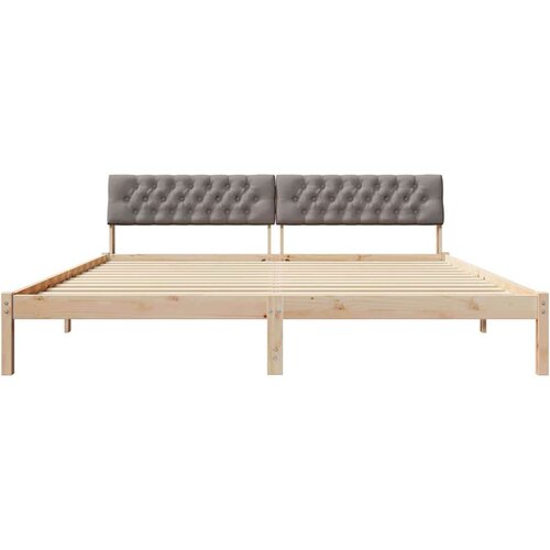  Okvir kreveta Smeđa i taupe 200 x 200 cm Masivna borovina Slike