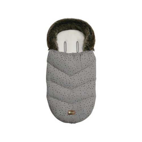 Kikka Boo zimska navlaka za kolica Luxury Fur Dots grey ( KKB41094 ) Slike
