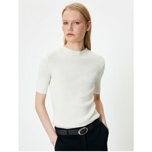 Koton Ribbed Round Neck Knitwear Sweater Short Sleeve Slike