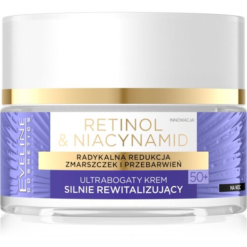 Eveline Cosmetics Retinol & Niacynamid revitalizacijska nočna krema 50+ 50 ml Cene