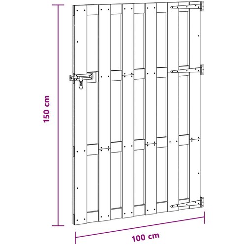  Vrtna vrata 100 x 150 cm WPC i aluminij Smeđa Slike