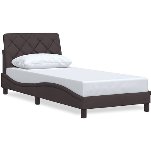 Maison Chic Posteljni okvir - Enojna postelja - Postelja za odrasle brez vzmetnice temno rjav 90x200 cm blago-J7788, (21773257) Cene