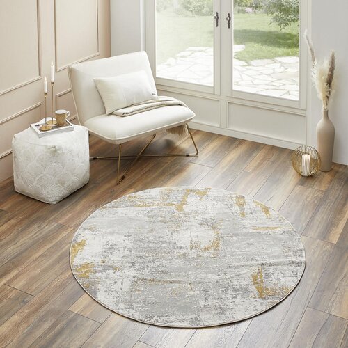 Dieter Knoll vintage preproga tkano zlate barve Slike