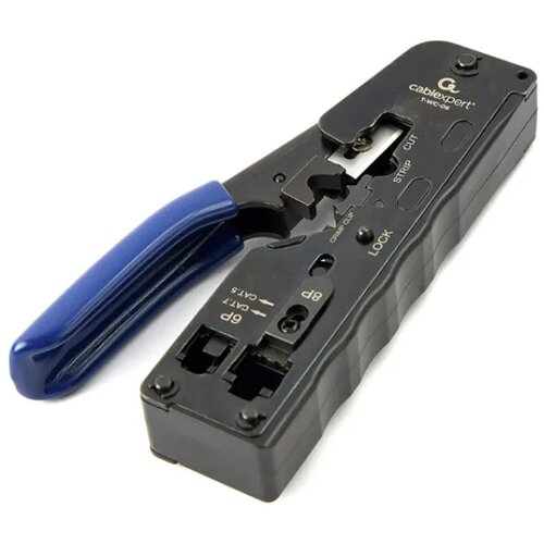  T-WC-06 Gembird Klesta za krimpovanje CAT.7 LAN pass-through plug, 8P8C, 6P6C, blue Slike
