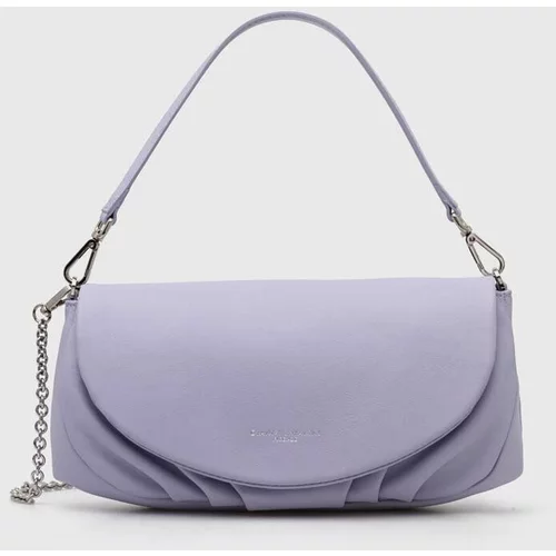 Gianni Chiarini Usnjena torbica vijolična barva