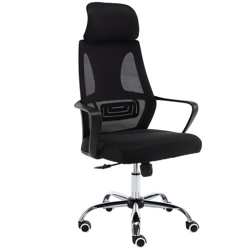 Shumee Topeshop FOTEL NIGEL CZERŃ office /computer chair Padded seat Mesh backrest Cene