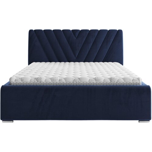 Boxxx OBLAZINJENA POSTELJA 180 cm x 200 cm , tekstil modra Slike
