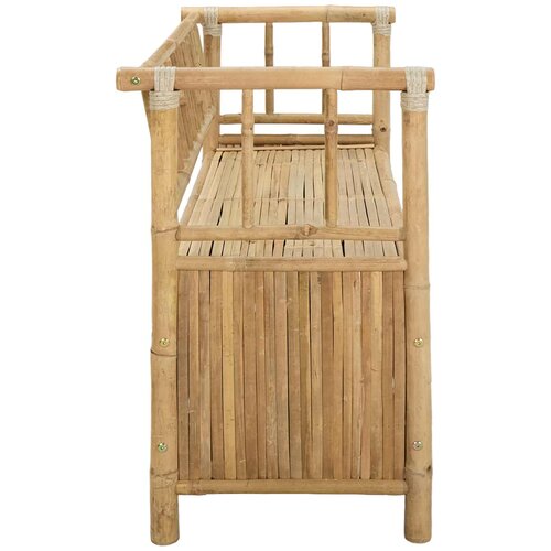  Klupa za vrtno skladi&amp;scaron;tenje 110 x 47 x 80 cm Bambus Prirodna Slike