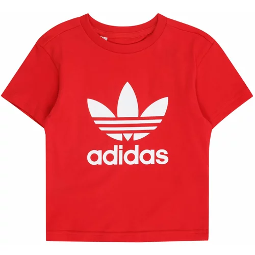 Adidas Majica 'TREFOIL' crvena / prljavo bijela