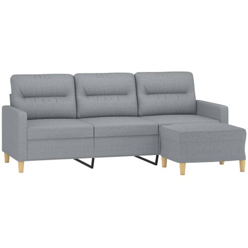  Trosjed s tabureom svjetlosivi 180 cm od tkanine Slike
