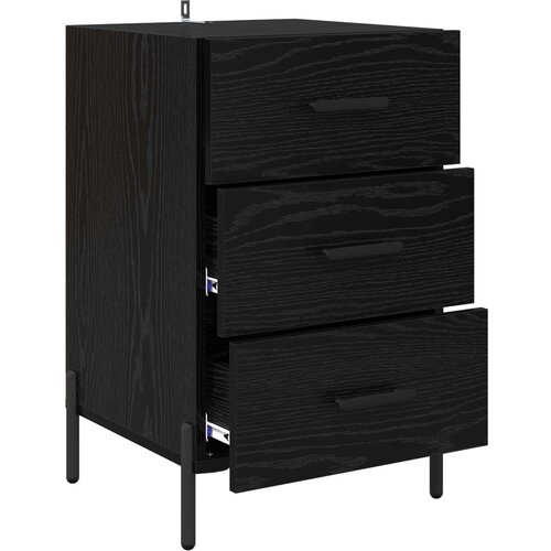  Noćni ormar Crni hrast 40 x 40 x 66 cm Konstruirano drvo Slike