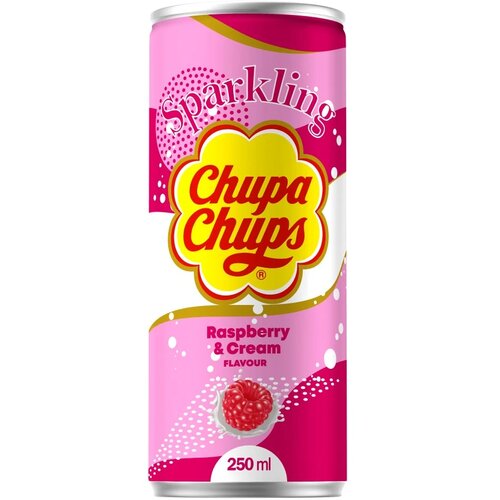 chupa Chups, gazirano bezalkoholno piće sa ukusom maline i krema, 250ml Slike