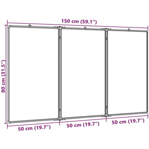  Magnetna bijela ploča sklopiva 150 x 80 x 1 7 cm aluminijska Slike