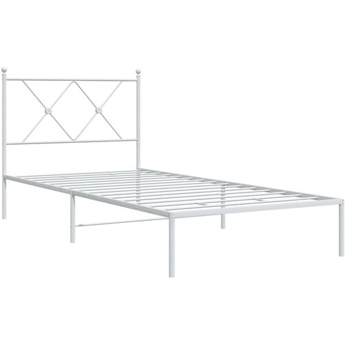 vidaXL okvir za krevet s uzglavljem bijeli 90 x 190 cm Cene