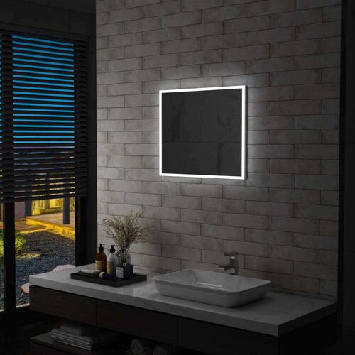 vidaXL kupaonsko LED zidno ogledalo 60 x 50 cm Cene