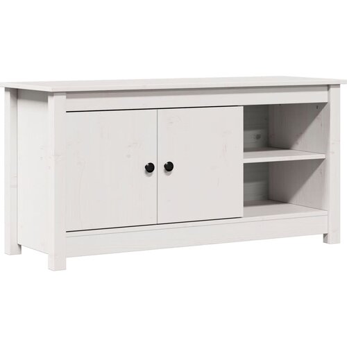 Maison Chic TV omarica - TV stojalo - Televizijska omarica bela 103x36,5x52 cm trdna borovina, (21701027) Cene