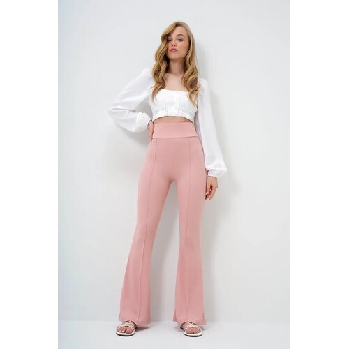 Trend Alacati Stili ženske pantalone Alc-X14114, roze Slike