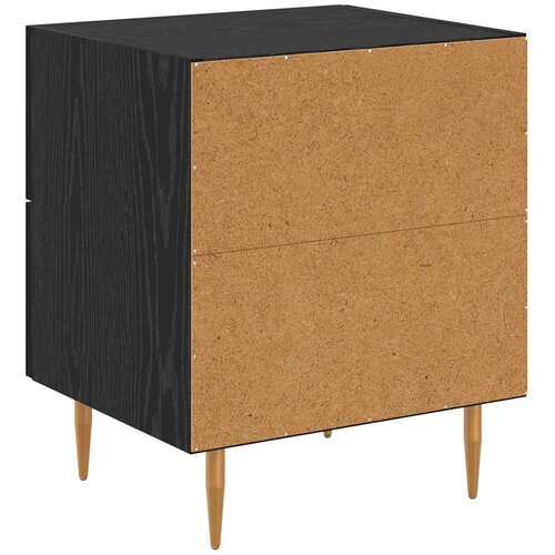  Noćni ormar s ladicama 2 pcs Crni hrast 40 x 35 x 47,5 cm Slike