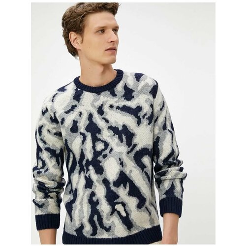 Koton Crew Neck Sweater Batik Look Acrylic Blend Slike