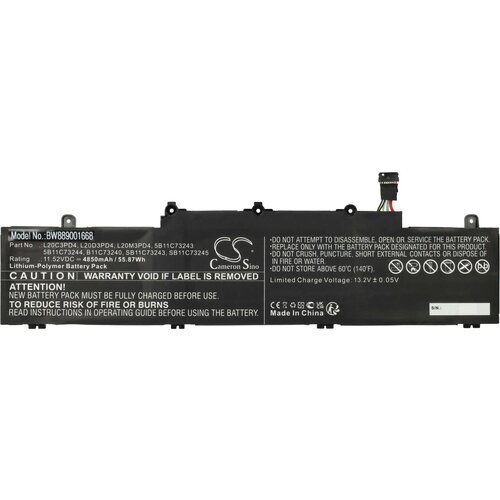 VHBW Baterija za Lenovo ThinkPad E14 Gen. 3 / E14 Gen. 4 / E15 Gen. 3 / E15 Gen. 4, 4850 mAh Slike