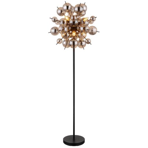 Globo 15633SS - Podna lampa UDO 6xE14/25W/230V crna/dimna Slike