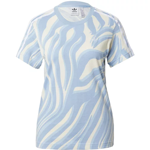 Adidas Majica 'Abstract Allover Animal Print' sivkasto plava / svijetloplava / bijela